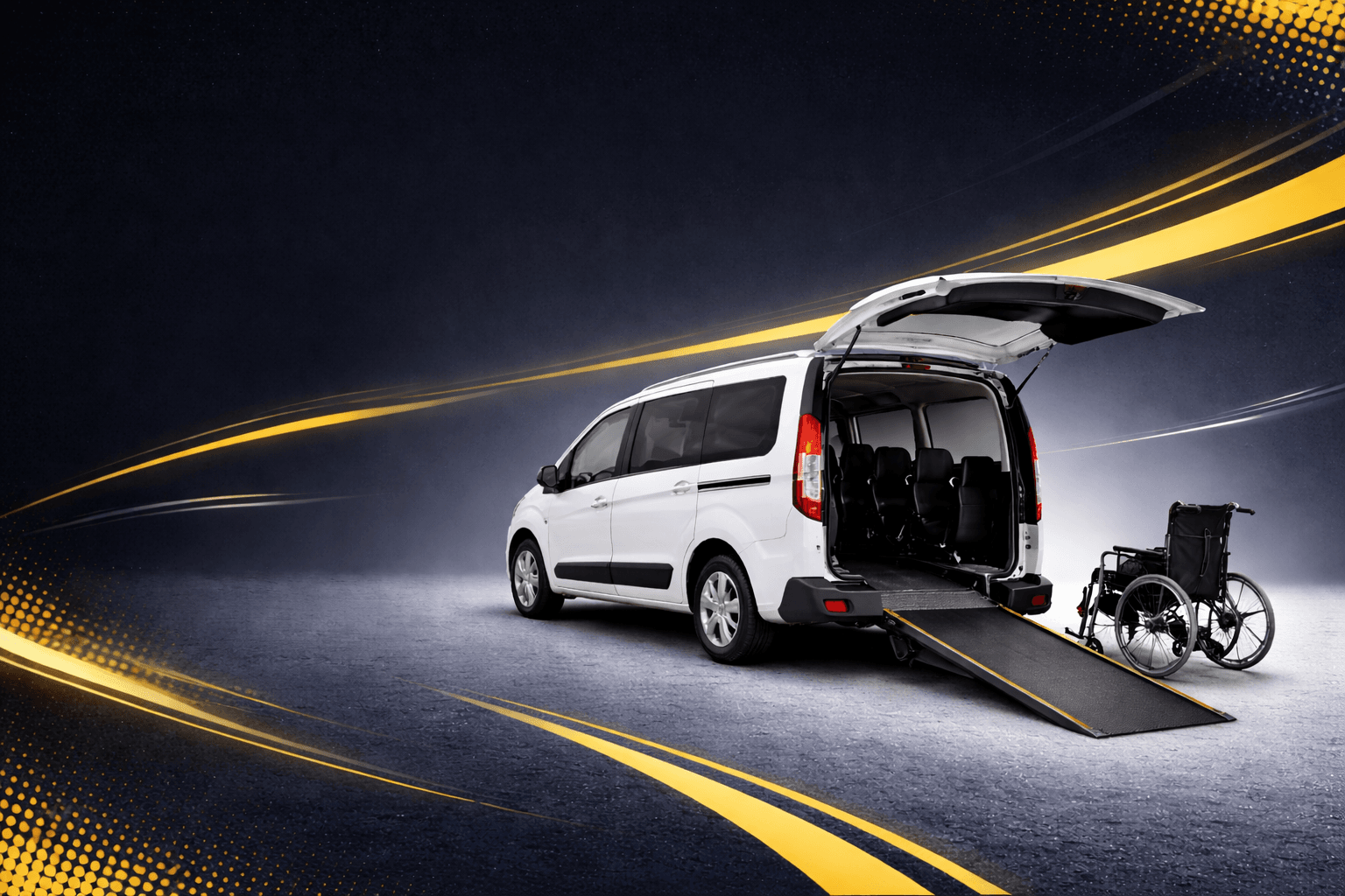 Transport osób niepełnosprawnych – samochód z rampą